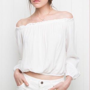 White off the shoulder Brandy Blouse